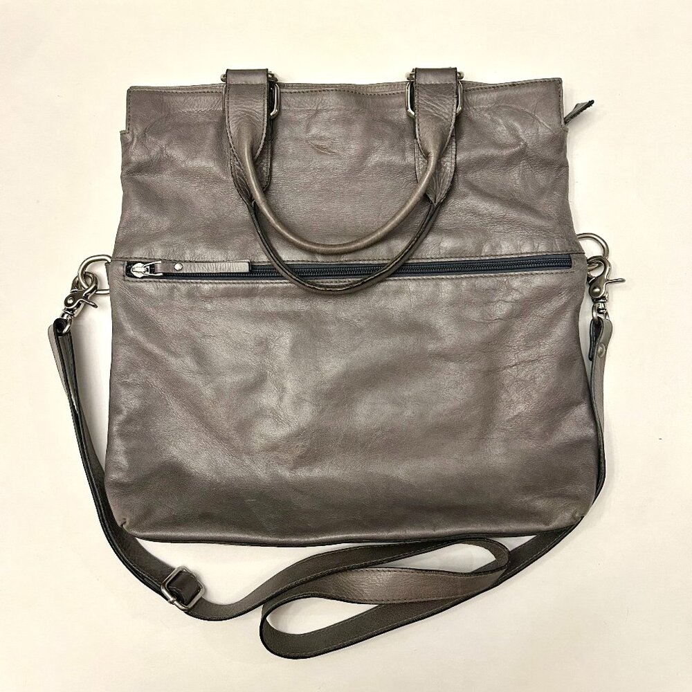 Garnet Hill Leather Fold-Over Crossbody Bag